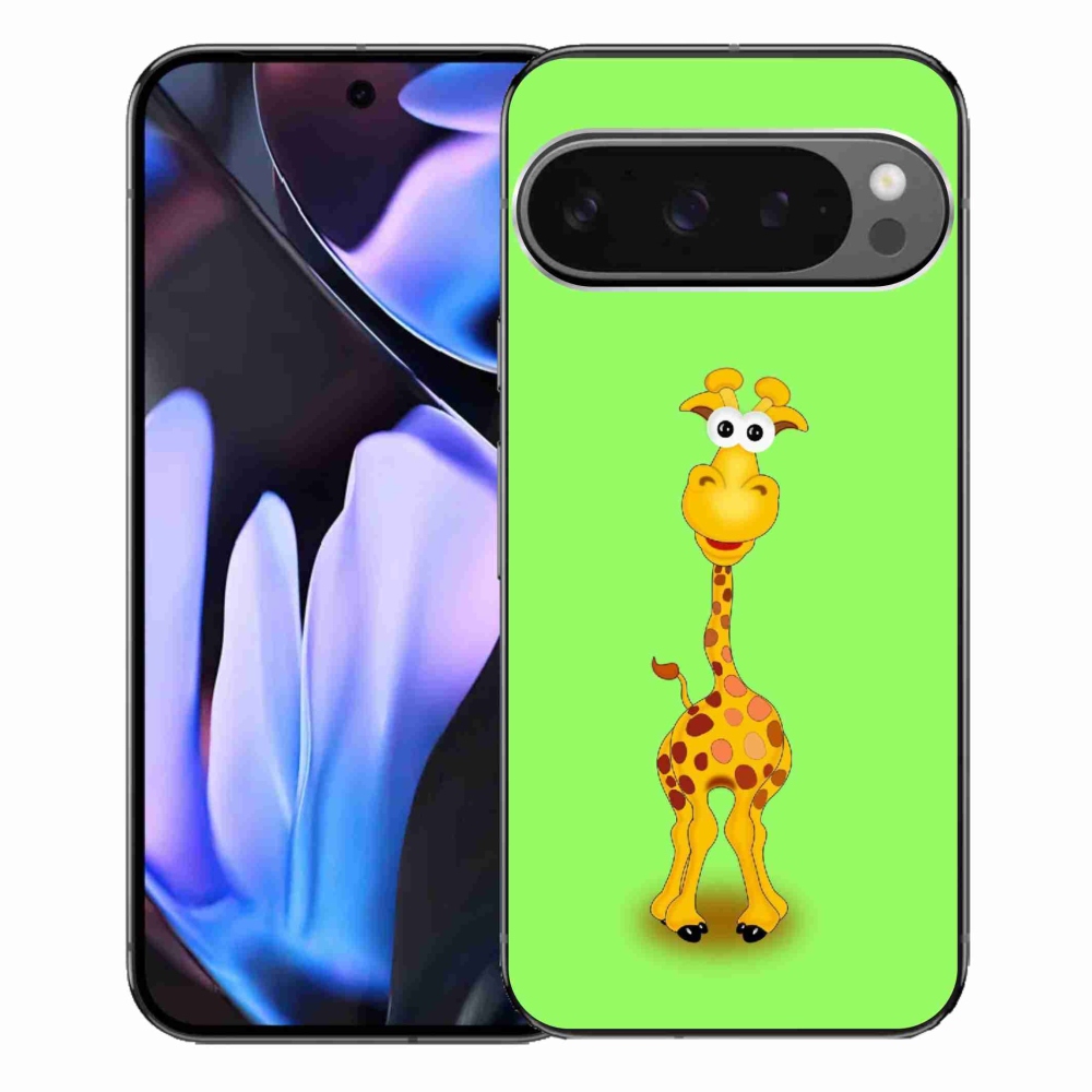 Zselés borítás mmCase a Google Pixel 9 Pro XL-hez - rajzfilm zsiráf