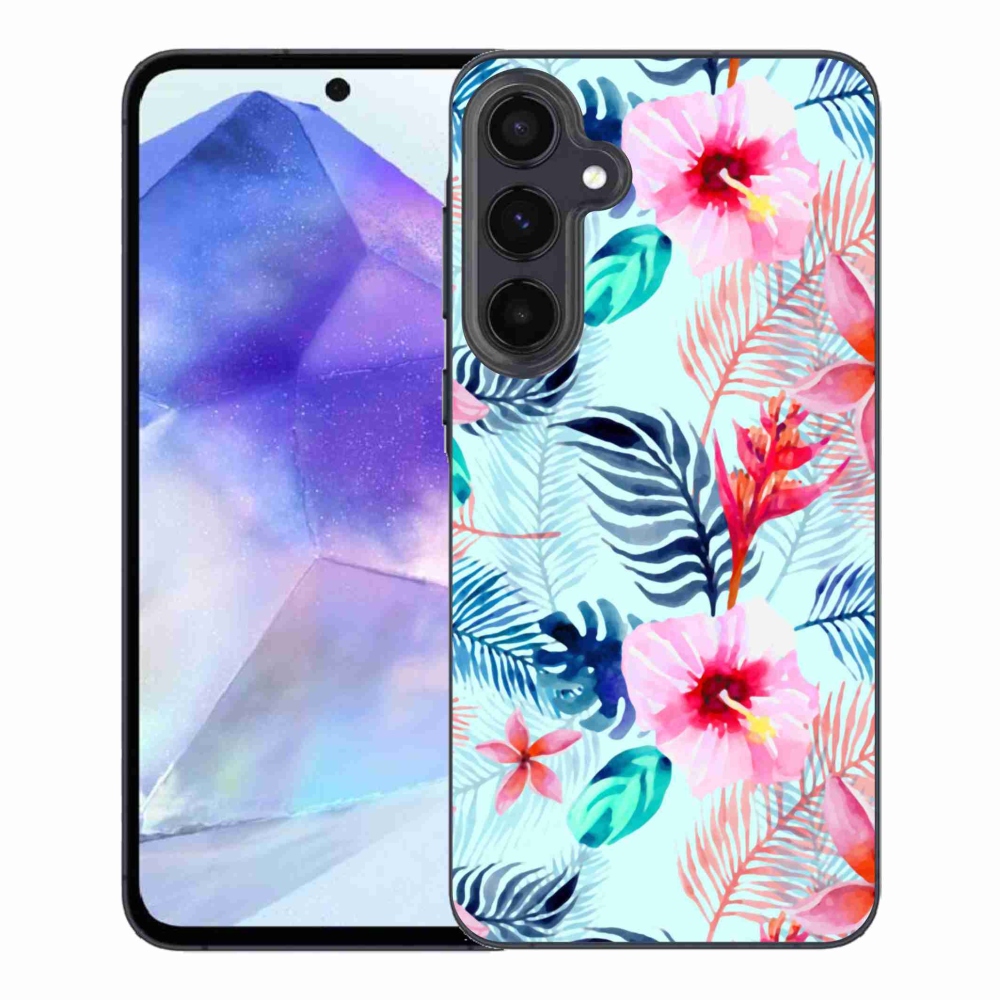 Zselés borítás mmCase Samsung Galaxy A55 5G - virágokhoz