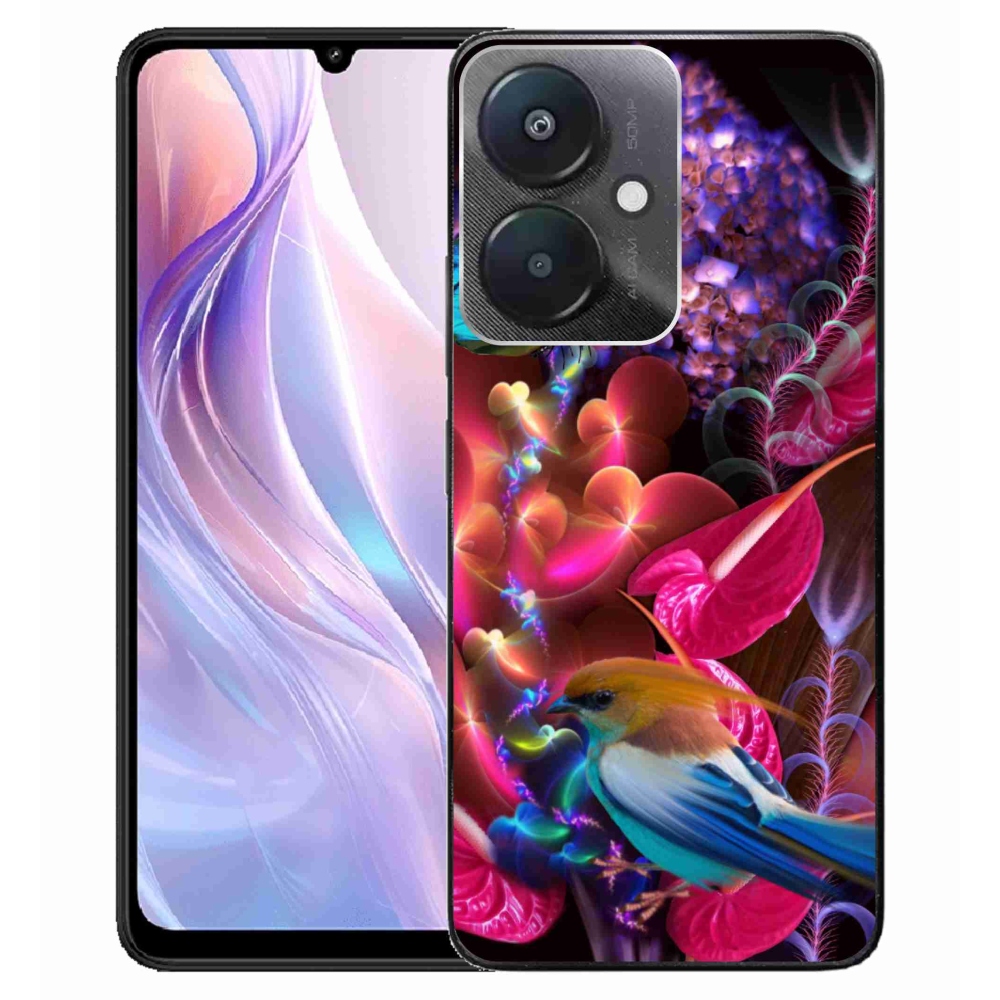 Gél borító mmCase a Xiaomi Redmi 13C 5G számára - színes virágok