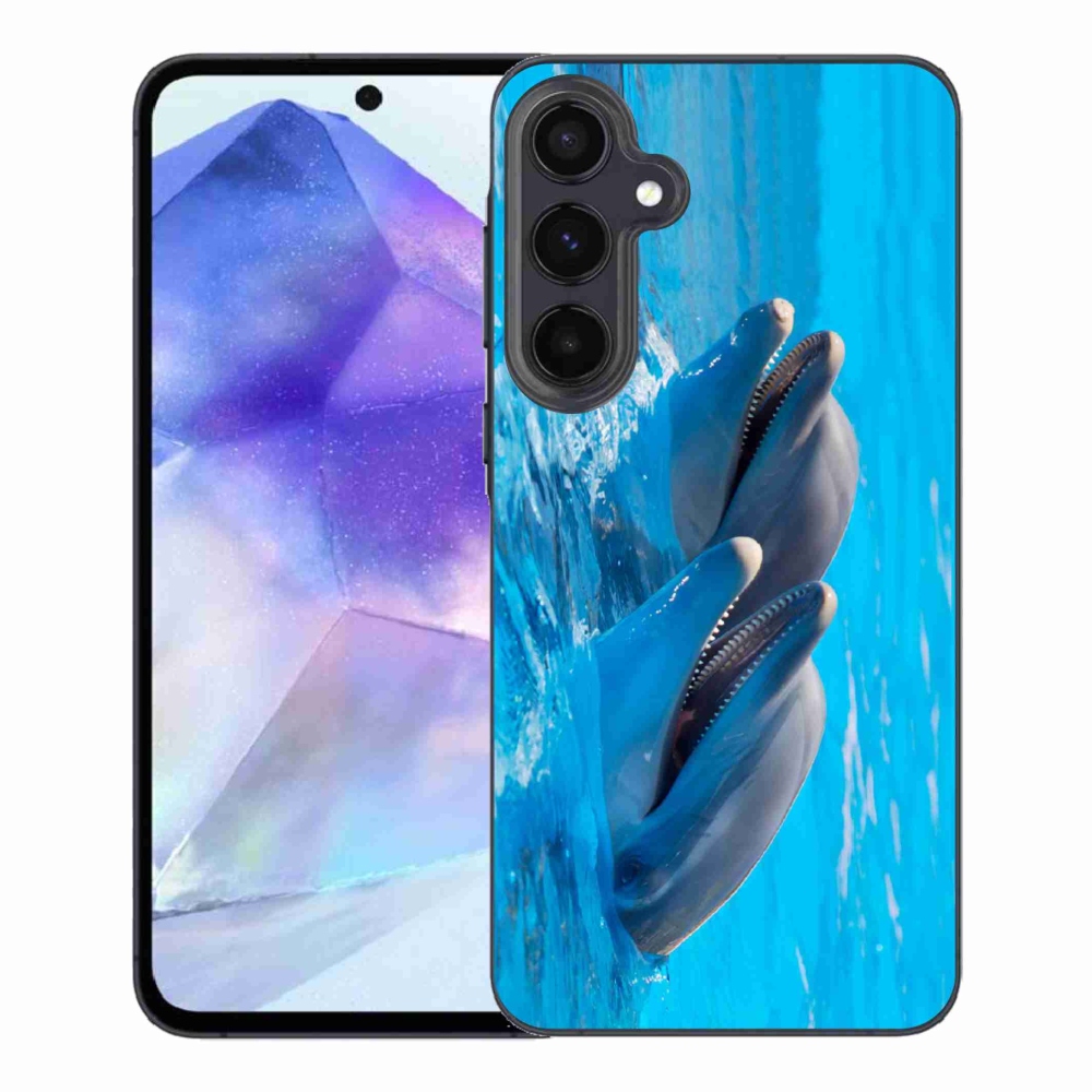 Zselés borítás mmCase Samsung Galaxy A55 5G - delfinek számára