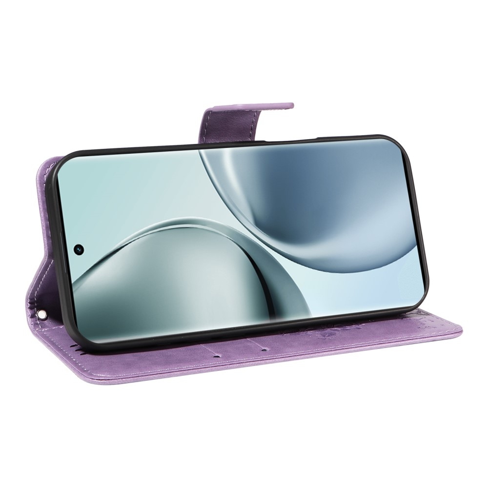 Fák könyvtáska a Realme 14 Pro 5G-hez - világos lila