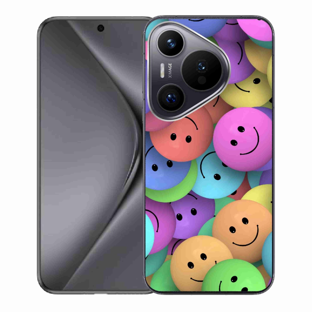 Gél borító mmCase a Huawei Pura 70 készülékhez - színes smiley-k