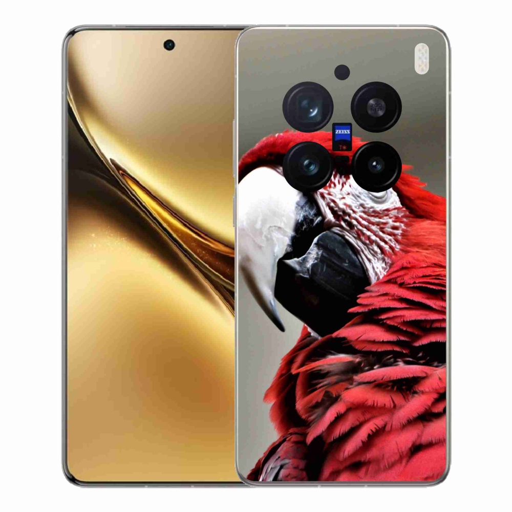 Zselés borítás mmCase a Vivo X200 Pro 5G készülékhez - papagáj ara piros
