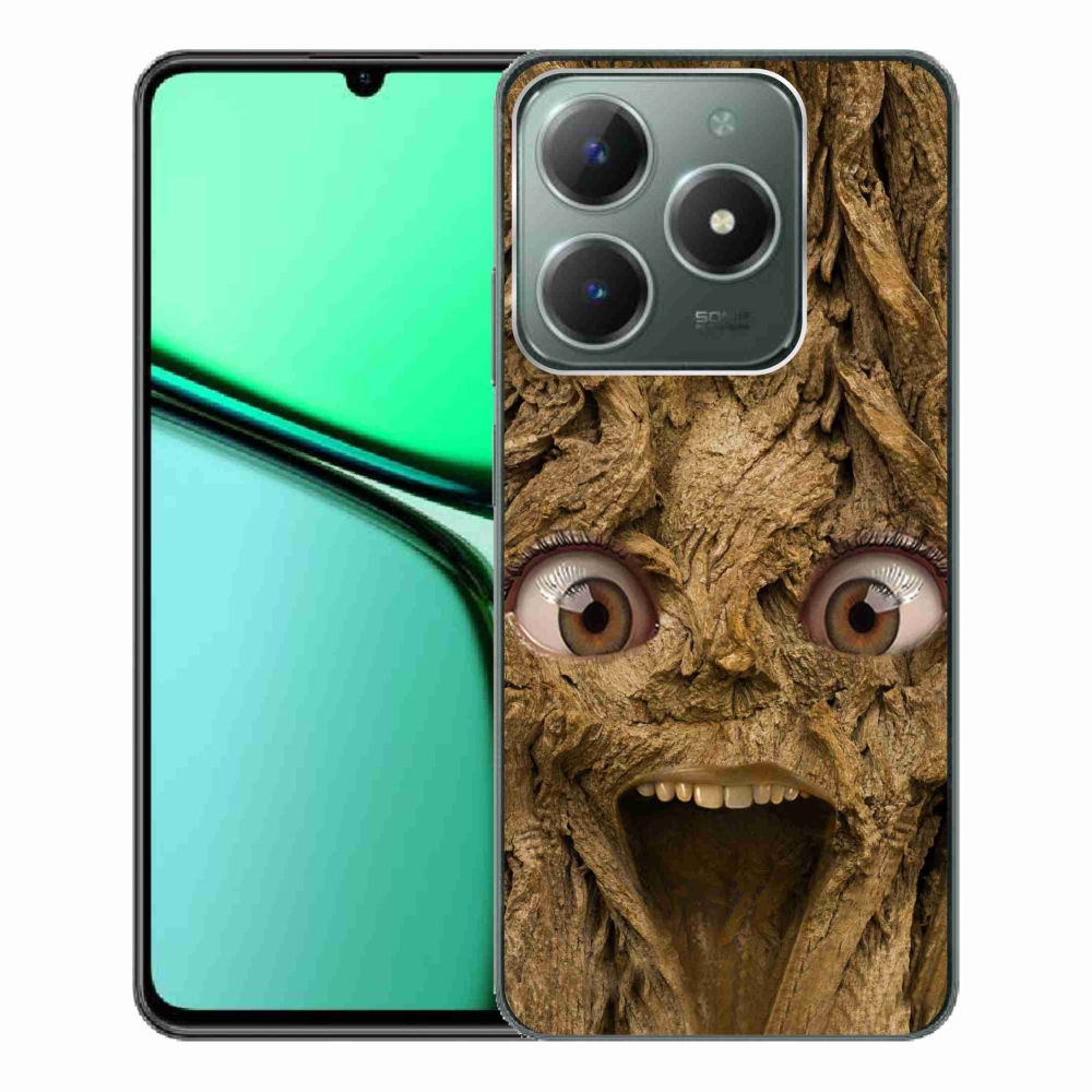 Gél borító mmCase a Realme C61 készülékhez - boldog fa szemekkel
