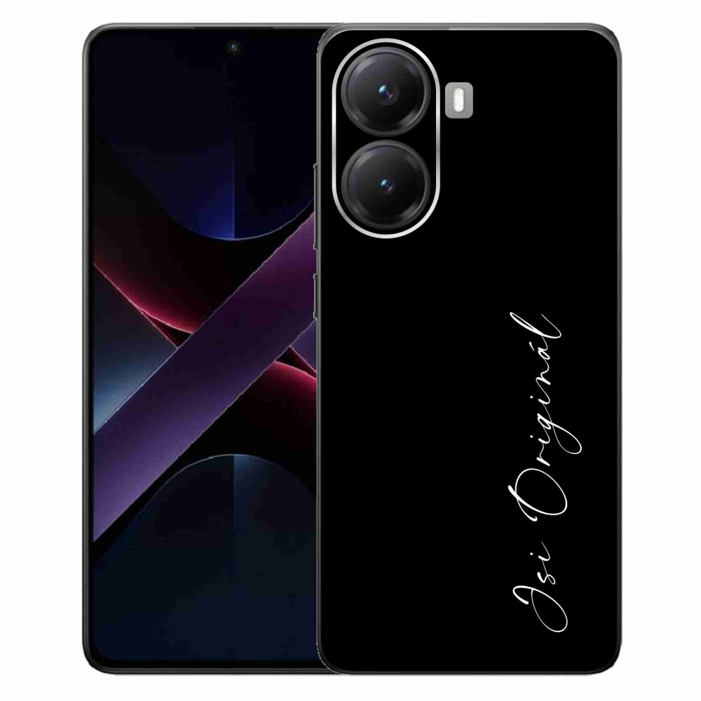 Gél borító mmCase a Xiaomi Poco X7 Pro 5G-hez - te vagy az eredeti fekete háttér