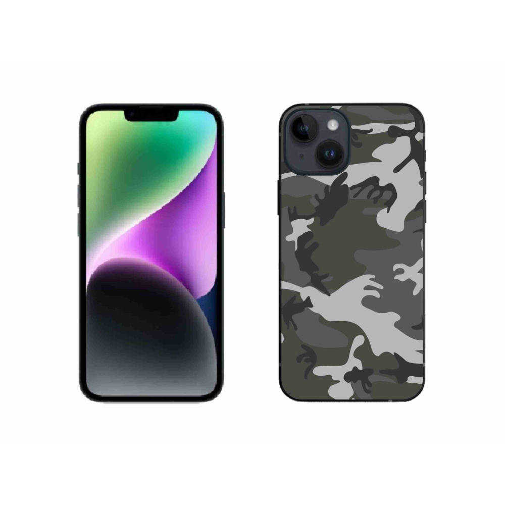 Zselés borítás mmCase iPhone 14 készülékhez - terepszínű minta