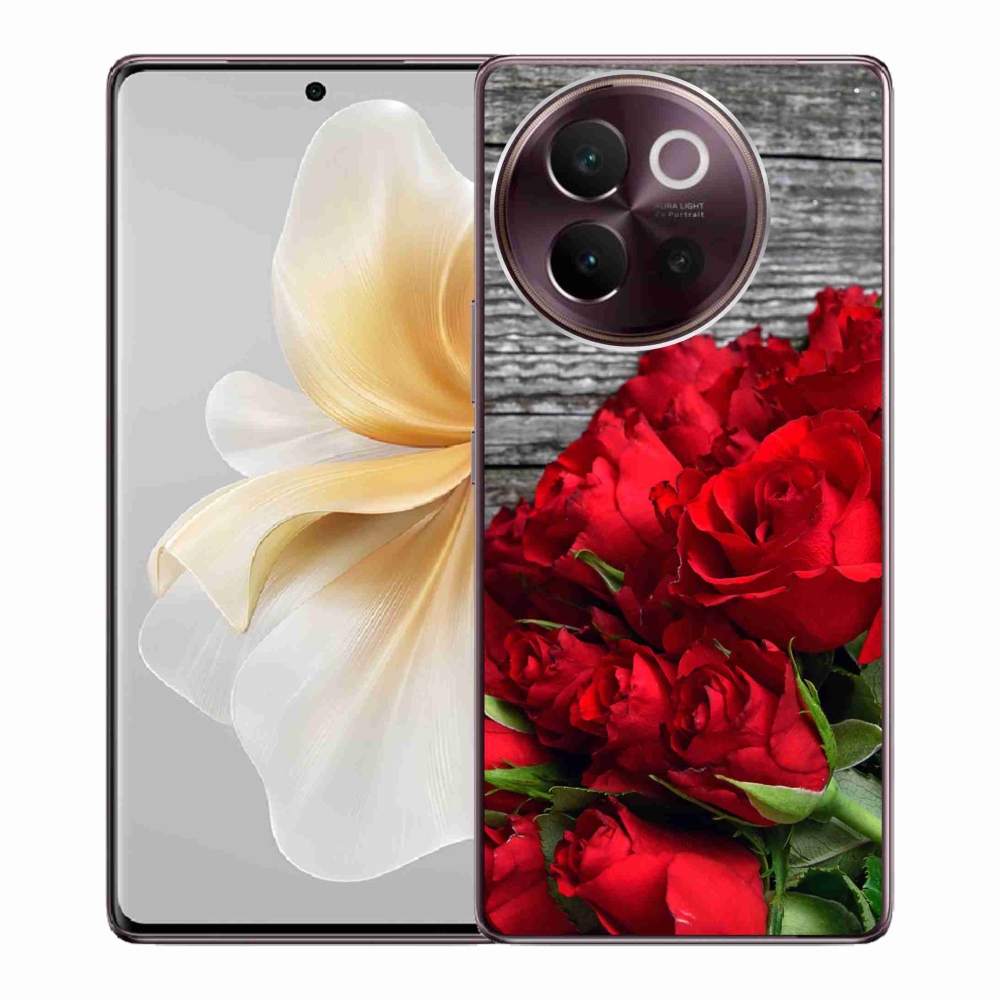 Gél borítás mmCase a Vivo V40 Lite 5G-n - piros rózsa