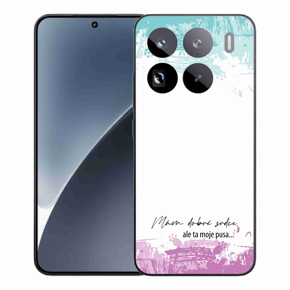 Gél borító mmCase a Xiaomi 15 Pro-hoz - vicces szöveg 3 fehér háttérrel