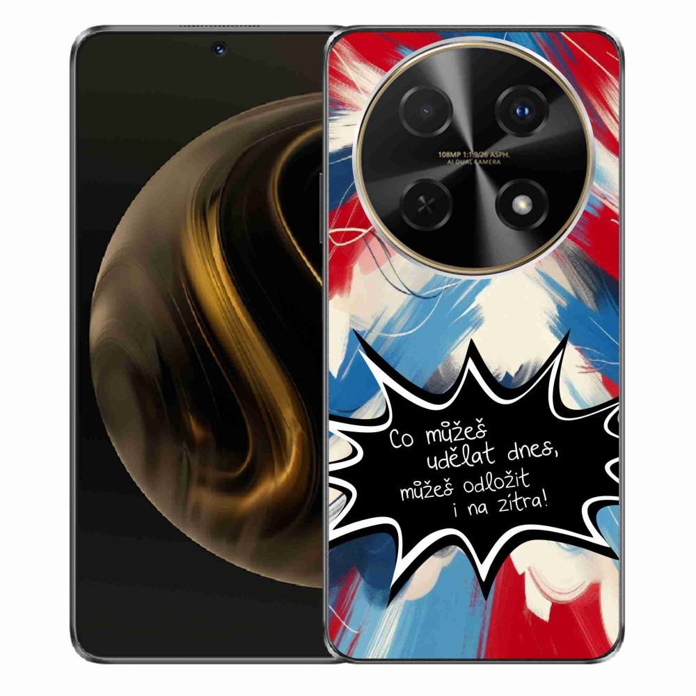 Gél borító mmCase a Huawei Nova 12i készülékhez - vicces szöveg 9 fekete háttér