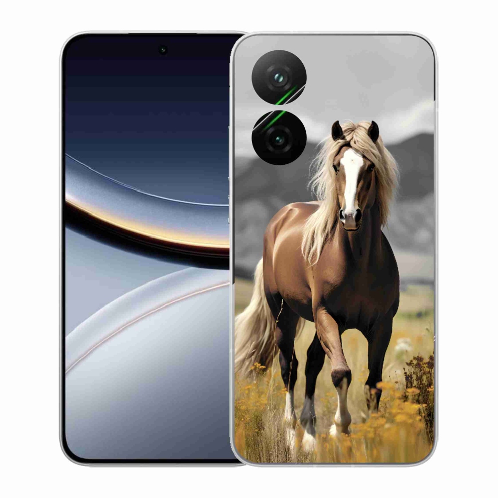 Gél borítás mmCase a Xiaomi Poco F7 5G-hez - barna ló 1