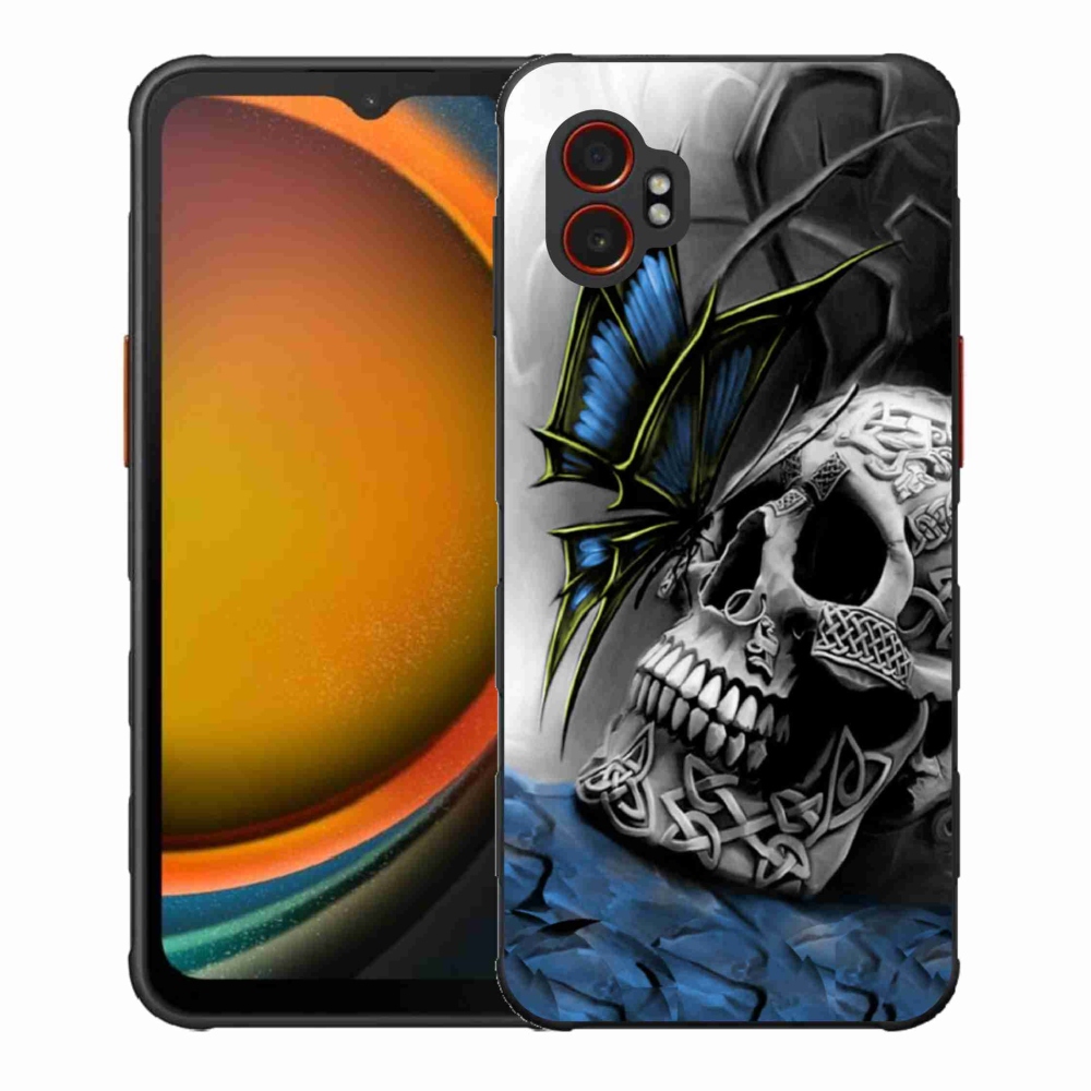 Gél borítás mmCase Samsung Galaxy Xcover 7 Pro készülékhez - pillangó és koponya