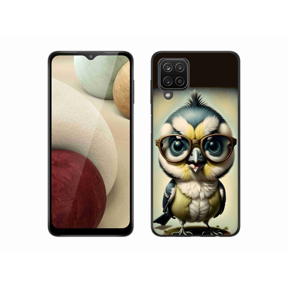 Zselés borítás mmCase Samsung Galaxy A12 - kölyök szemüveggel