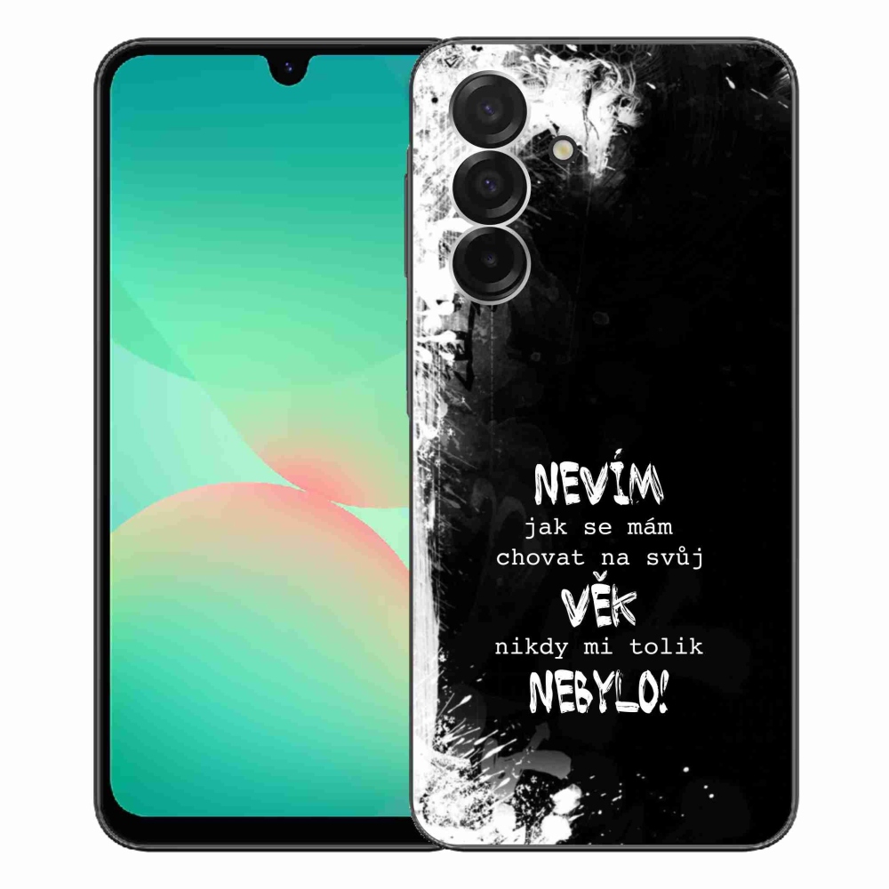 Gél borító mmCase Samsung Galaxy A26 5G - vicces szöveg 14 fekete háttér