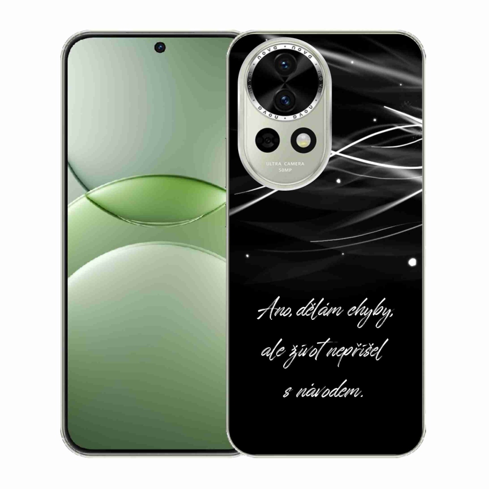 Gél borítás mmCase a Huawei Nova 13 5G-n - idézem fekete háttérrel