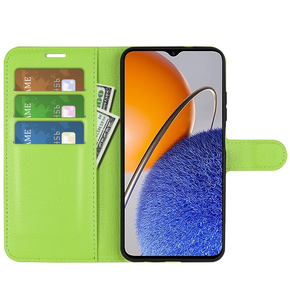 Litchi könyv tok Huawei Nova Y61-hez - zöld