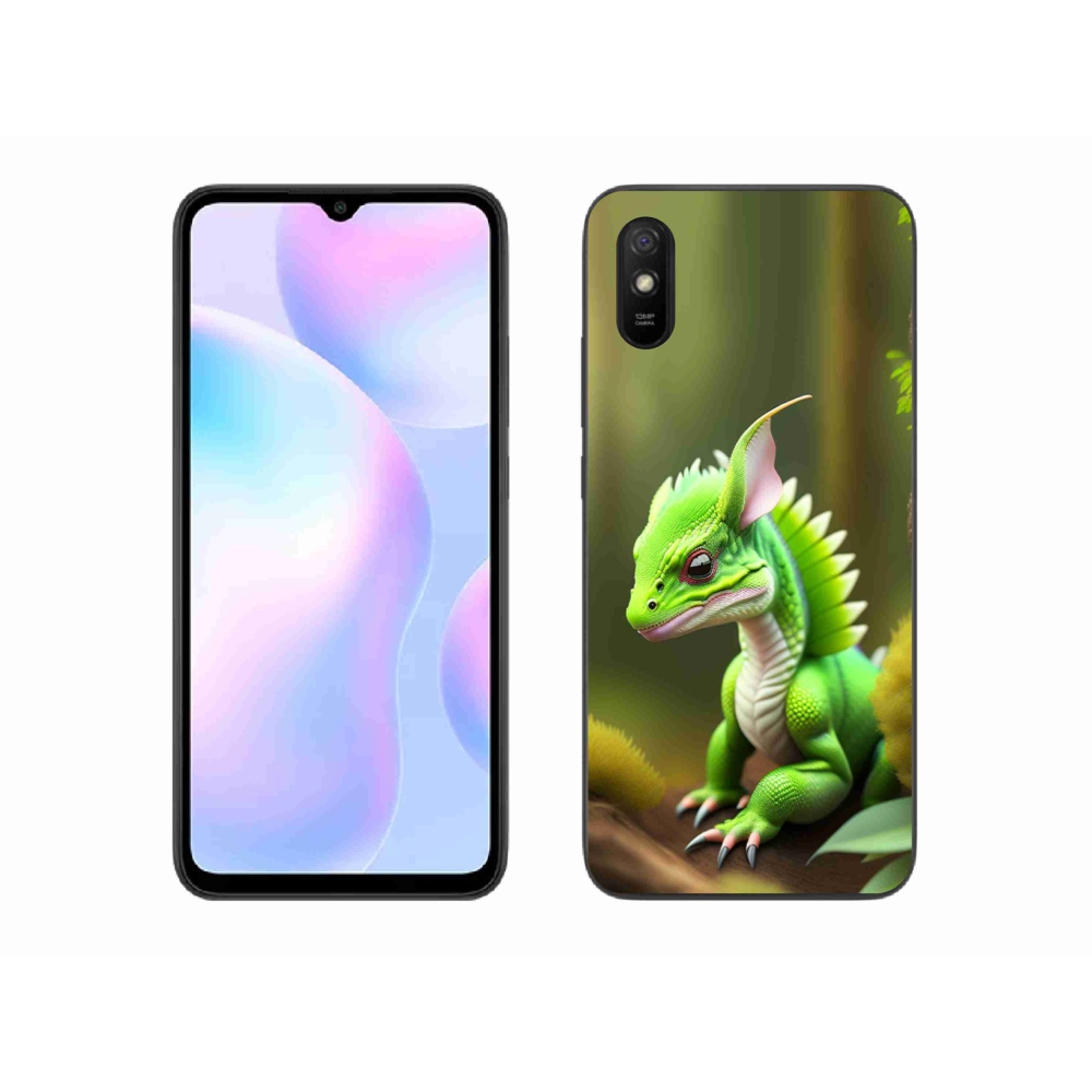 Gél borítás mmCase a Xiaomi Redmi 9A számára - zöld sárkány