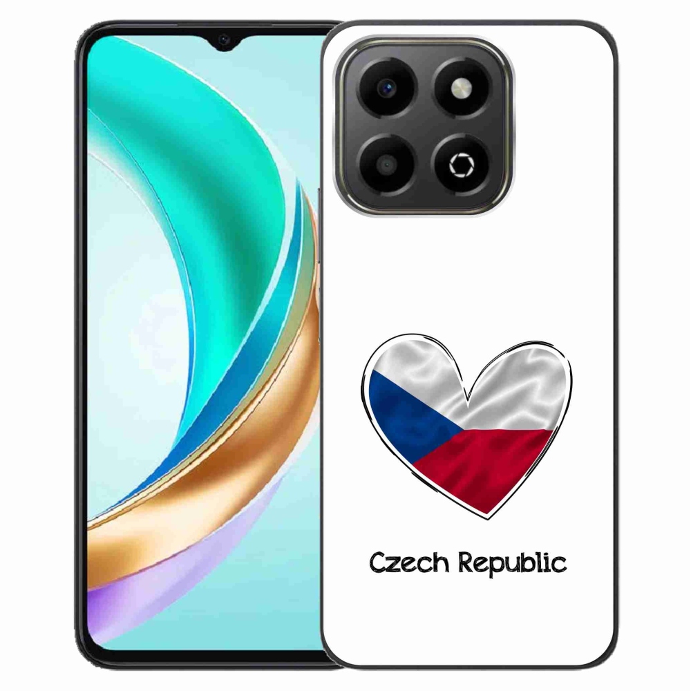 Gél borító mmCase a Honor X6b készülékhez - szív zászló fehér háttérrel