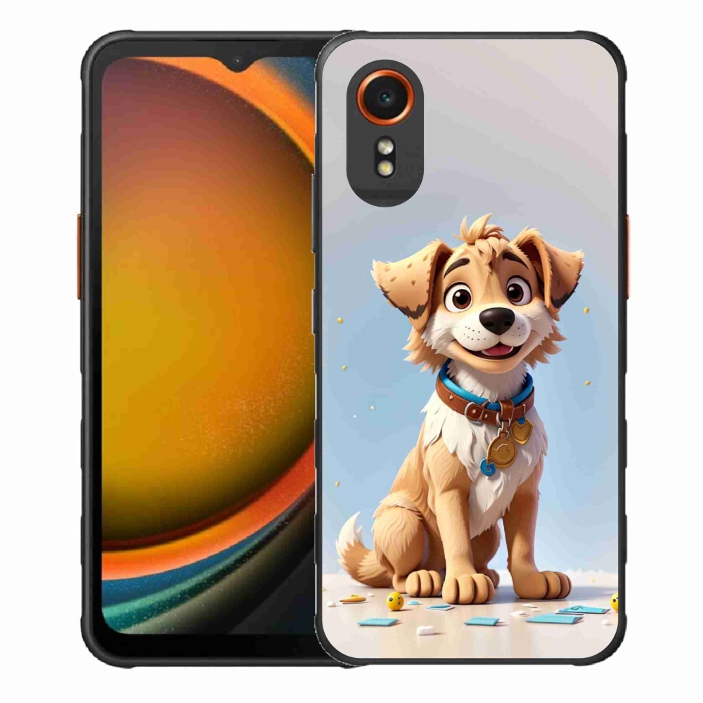 Gél borítás mmCase Samsung Galaxy Xcover 7 készülékhez - rajzfilm kiskutya