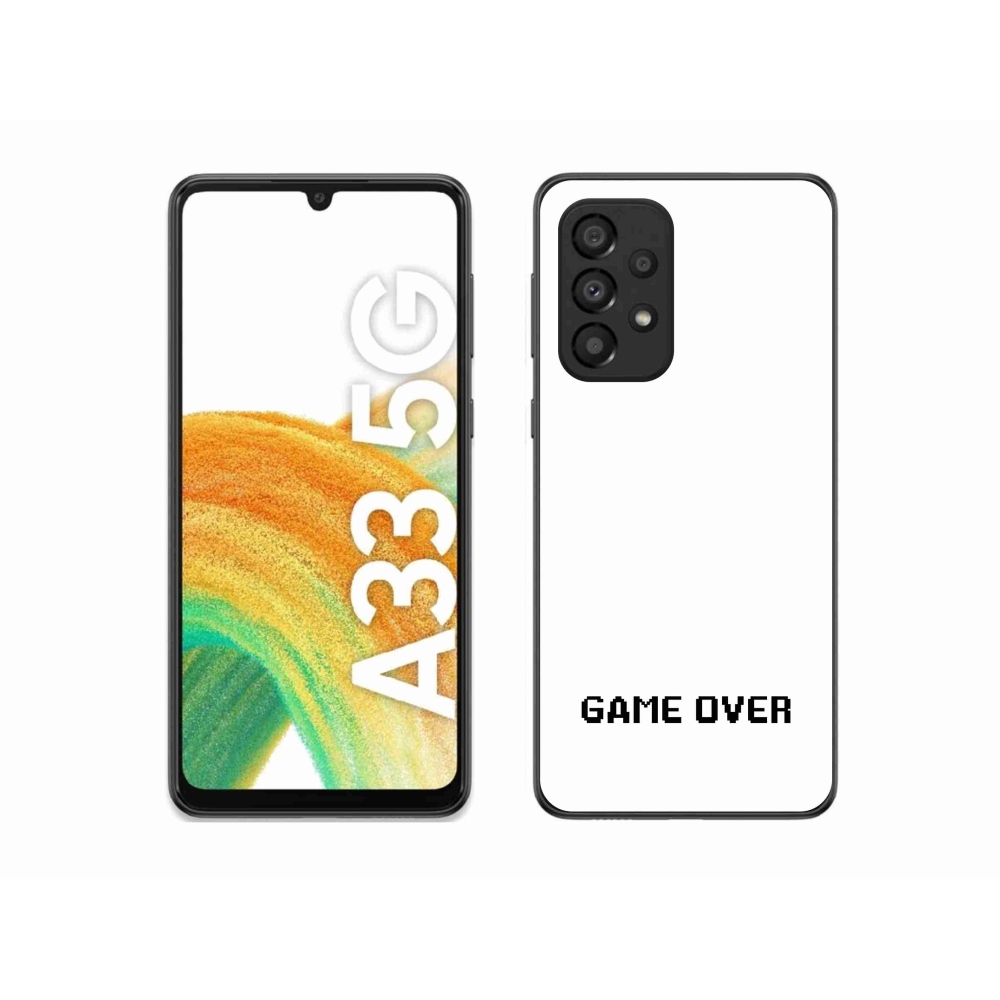 Gél borítás mmCase Samsung Galaxy A33 5G - játék fehér háttérrel