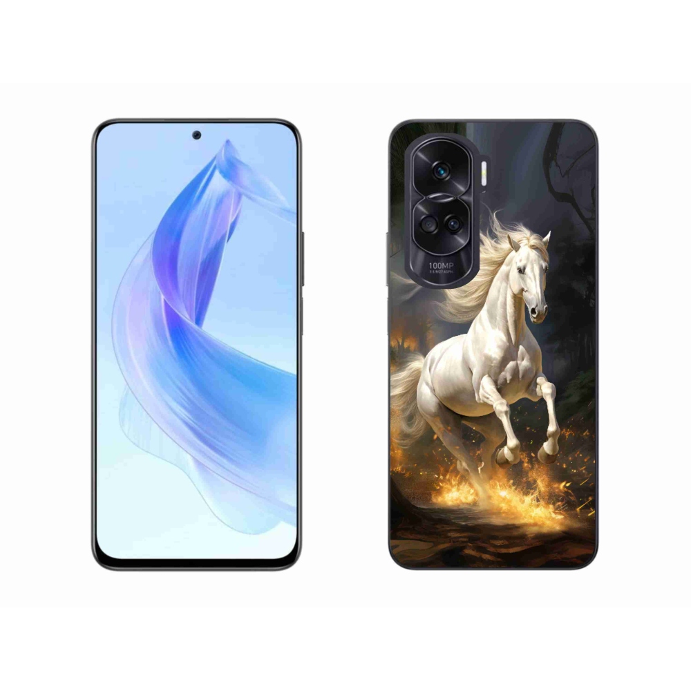 Zselés borítás mmCase a Honor 90 Lite-hoz - fehér ló 2