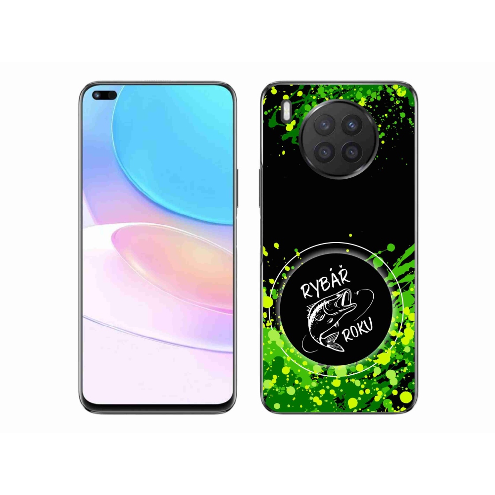 Zselés borító mmCase a Honor 50 Lite készülékhez - az év horgásza fekete háttérrel