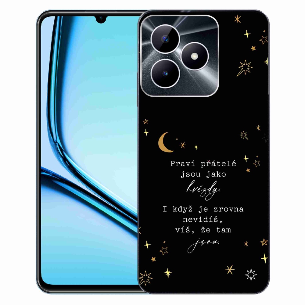 Gél borító mmCase a Realme Note 50 készülékhez - idézet 6 fekete háttér