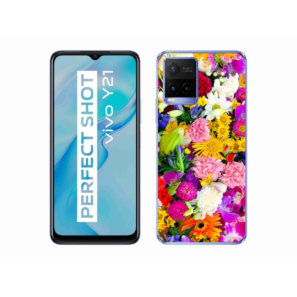 Zselés borítás mmCase a Vivo Y21/Y21s/Y33s készülékhez - virág 12