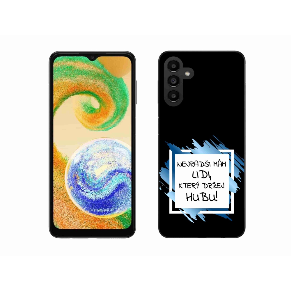 Gél borító mmCase Samsung Galaxy A04s (164.7x76.7x9.1mm) - vicces szöveg 7 fehér és fekete háttérrel