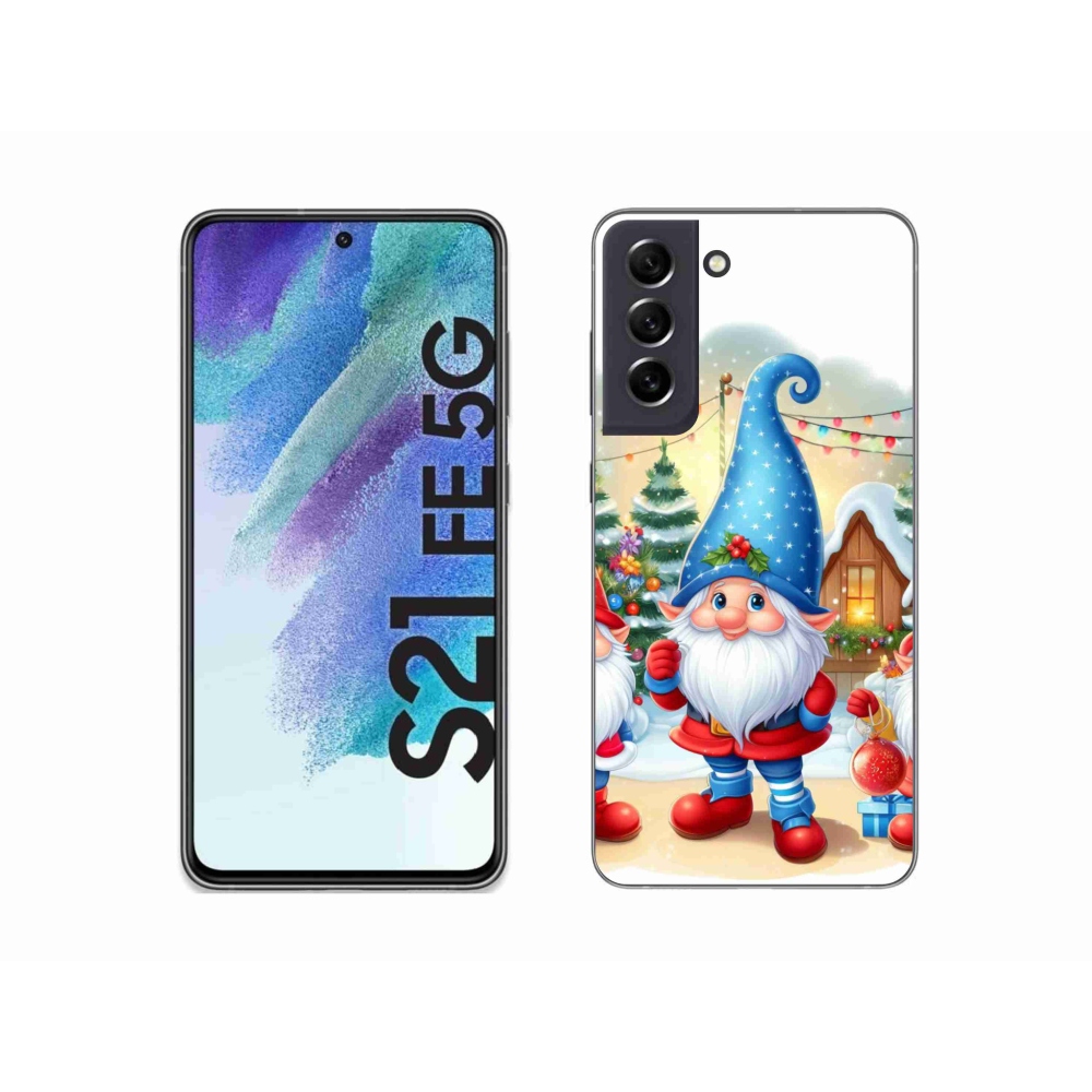 Zselés borítás mmCase Samsung Galaxy S21 FE 5G - Karácsonyi manók