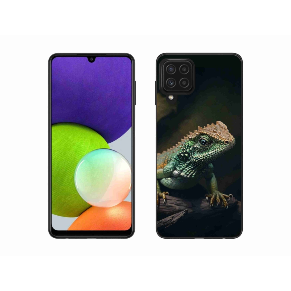 Gél borítás mmCase Samsung Galaxy A22 4G - gyík - Samsung Galaxy A22 4G számára