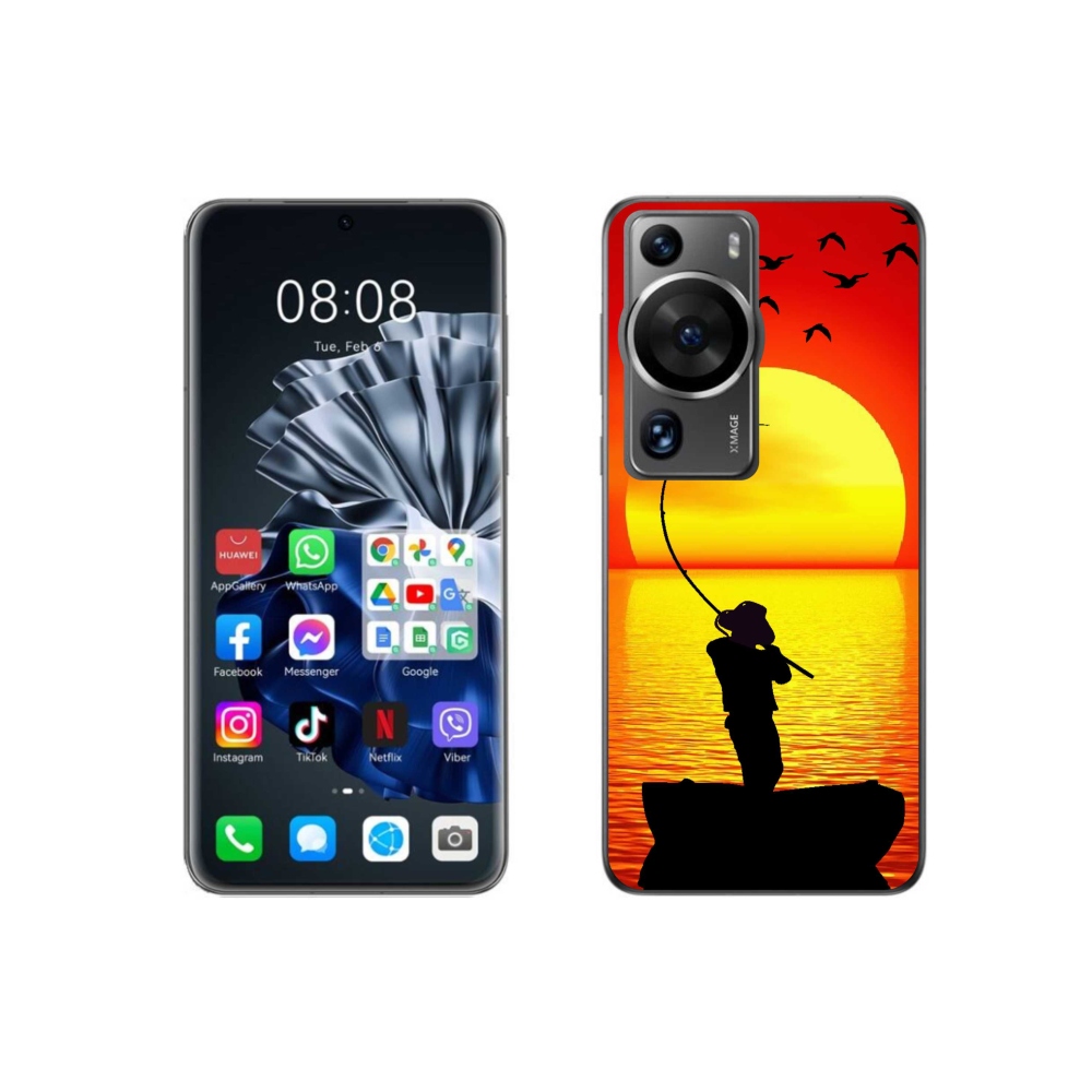 Zselés borítás mmCase a Huawei P60 Pro-n - halászat