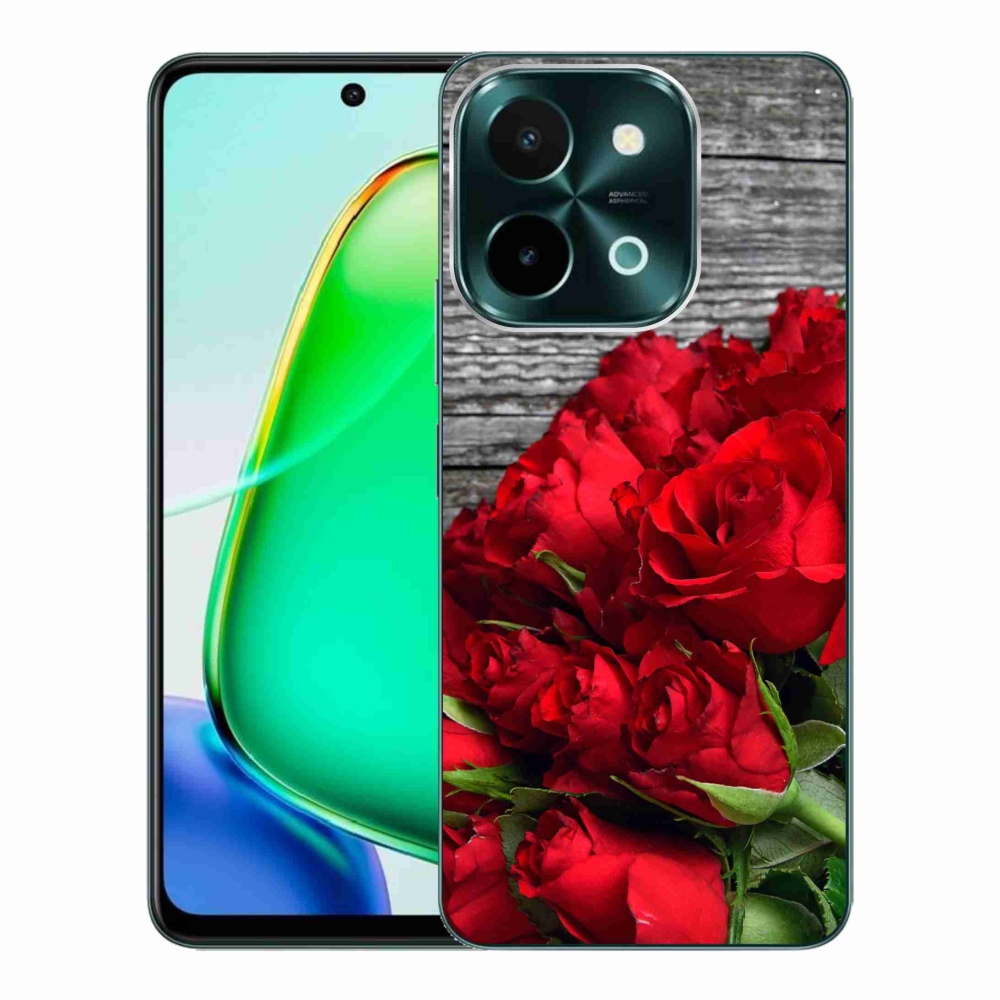 Gél borító mmCase a Vivo Y28-hoz - piros rózsa