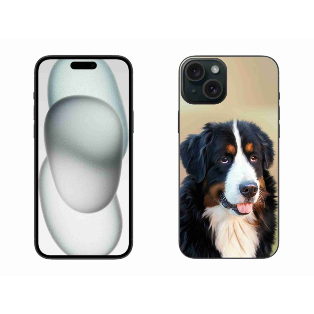 Gél tok mmCase iPhone 15 Plus készülékhez - Berni hegyi kutya