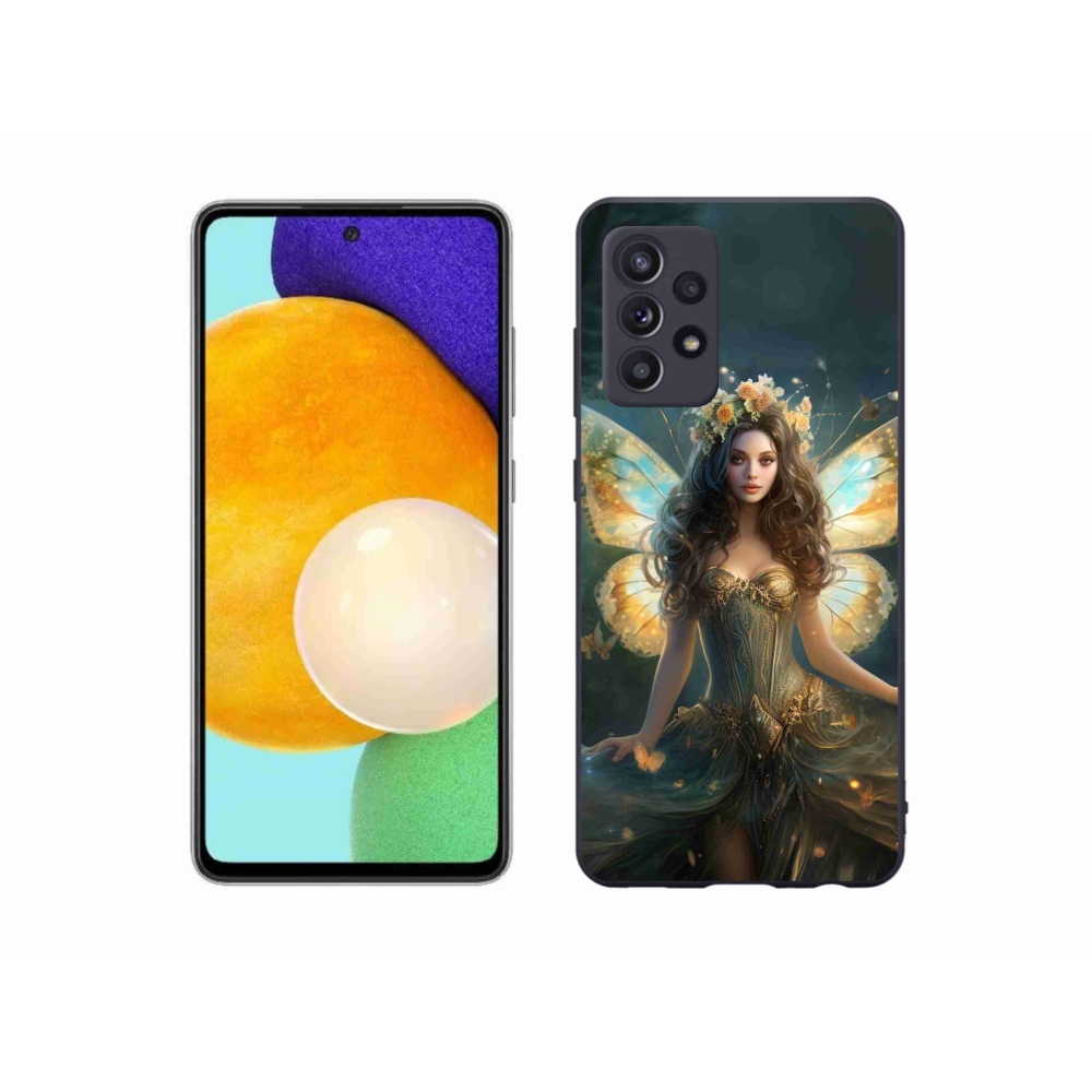 Gél borítás mmCase Samsung Galaxy A52s 5G - pillangó nőhöz