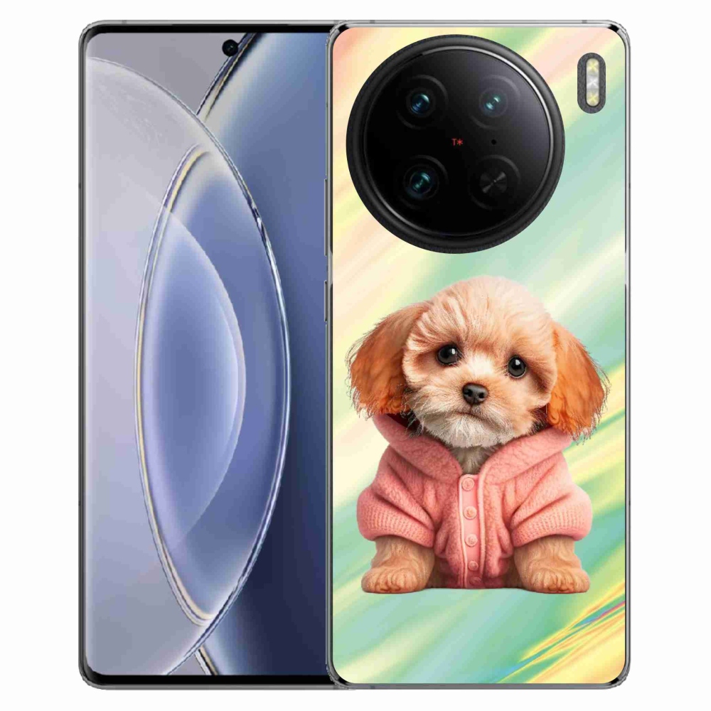 Gél borítás mmCase a Vivo X90 Pro készülékhez - pulóveres kiskutya