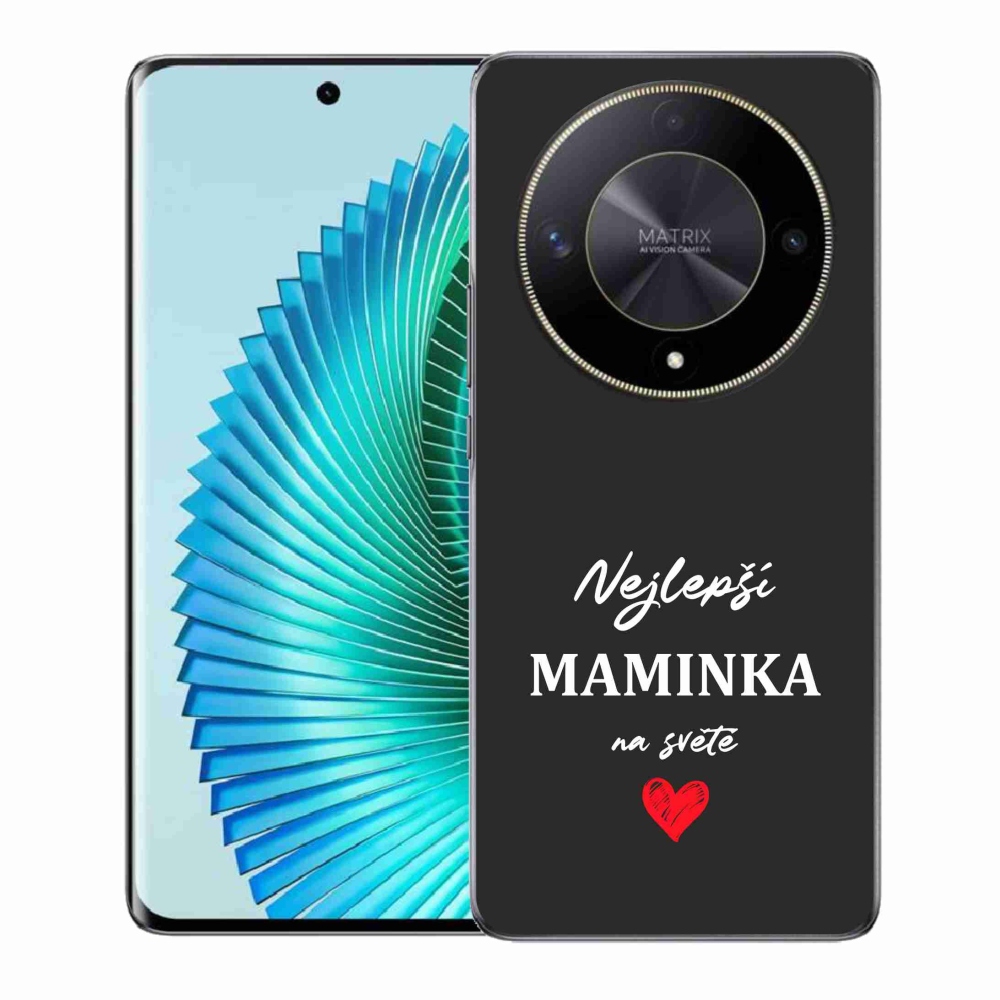 Gél borító mmCase a Honor Magic 6 Lite 5G számára - Best Mom 1 fekete háttér