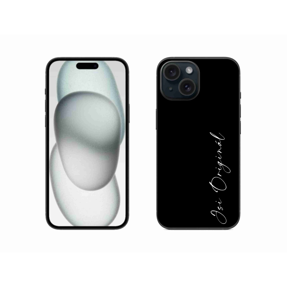 Gél borító mmCase iPhone 15-hez - te vagy az eredeti fekete háttér