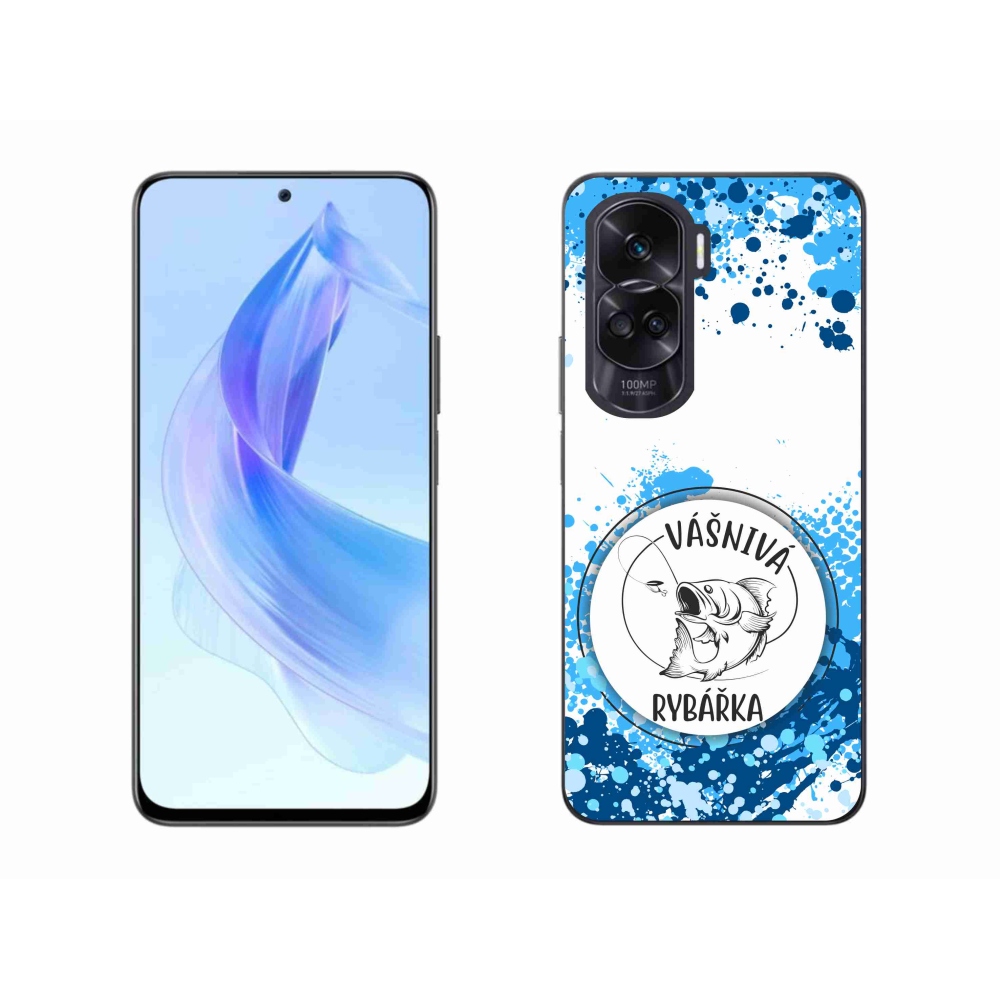 Gél borító mmCase a Honor 90 Lite-hoz - szenvedélyes halász fehér háttérrel