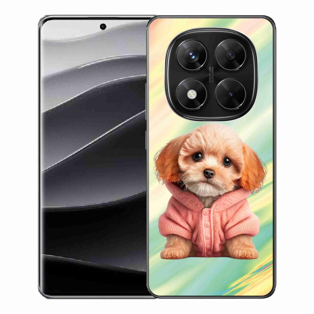 Gél borítás mmCase a Xiaomi Redmi Note 14 Pro 5G/Poco X7 5G számára - kölyökkutyakölyök pulóverben
