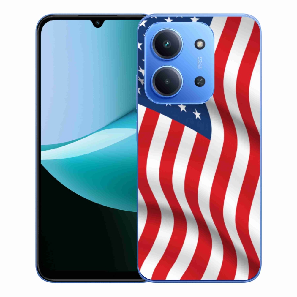 Gél borítás mmCase a Xiaomi Redmi 15C 4G/5G (173mm) - amerikai zászlóhoz