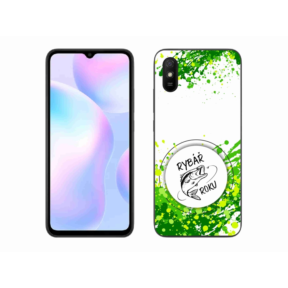Gél borító mmCase a Xiaomi Redmi 9A számára - az év halászának fehér háttere