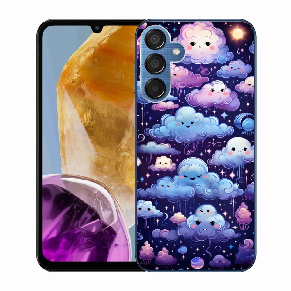 Gél védőhuzat mmCase Samsung Galaxy M15 5G - felhőkhöz