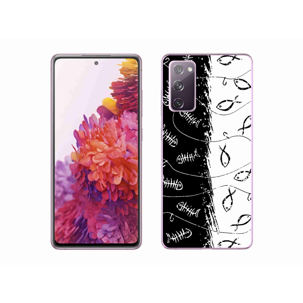 Zselés borítás mmCase Samsung Galaxy S20 FE - csontvázak és halak számára