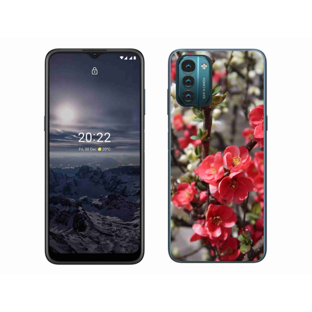 Zselés tok mmCase a Nokia G11/G21 készülékhez - piros virágok