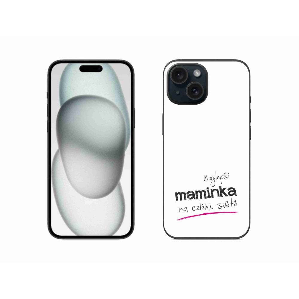 Gél borító mmCase iPhone 15-hez - legjobb anya 4 fehér háttér