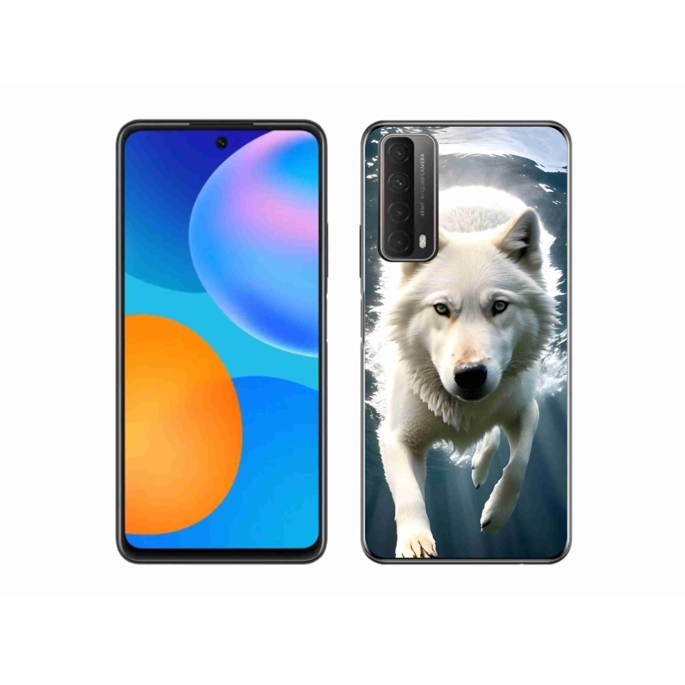 Gél védőhuzat mmCase a Huawei P Smart (2021) - fehér farkashoz
