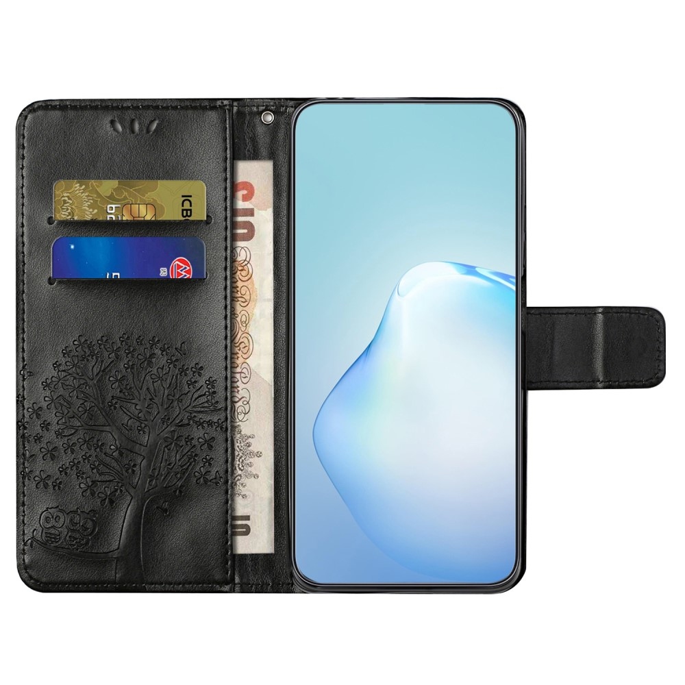 Fás könyv tok Samsung Galaxy S24 készülékhez - fekete