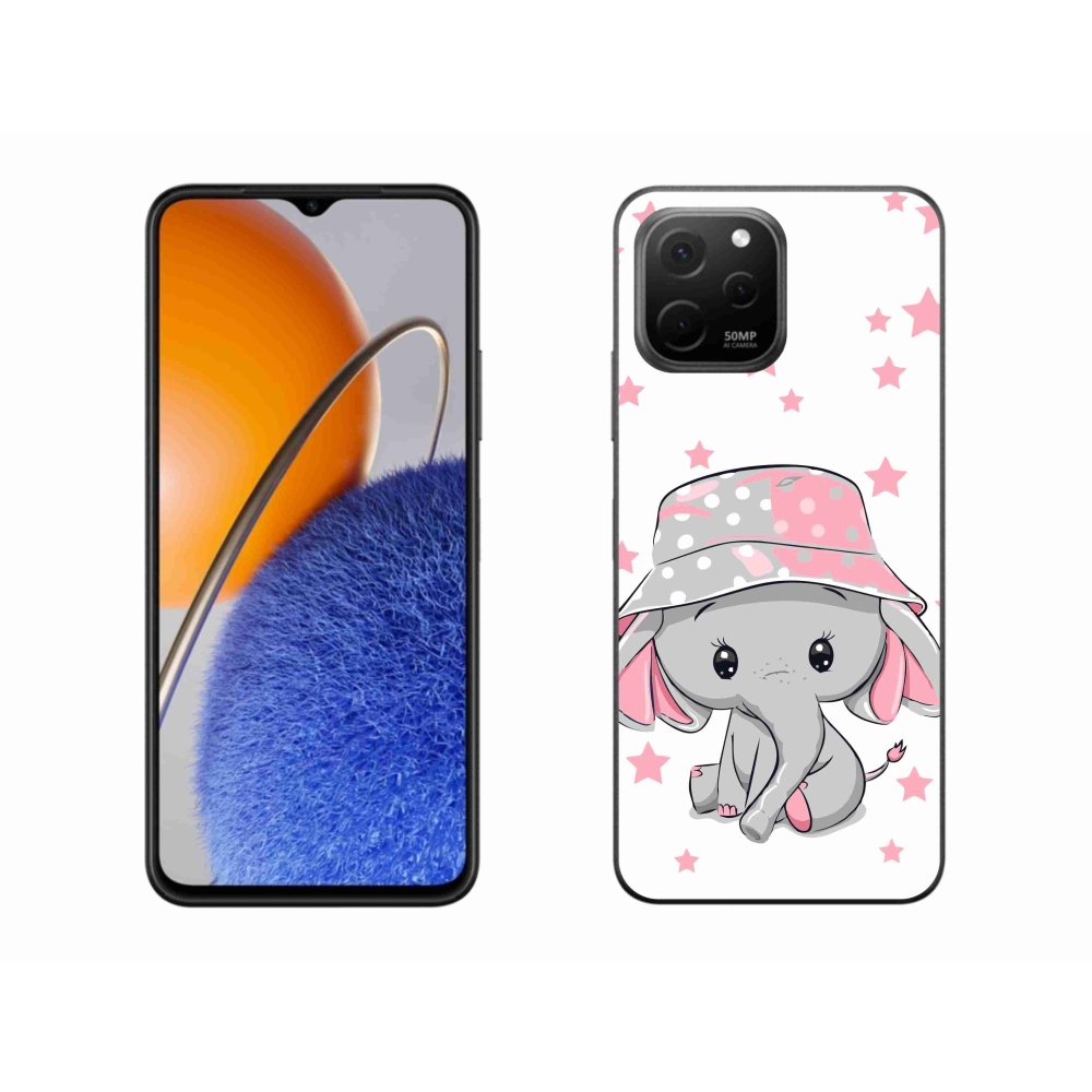 Gél borítás mmCase a Huawei Nova Y61 készülékhez - rózsaszín elefánt