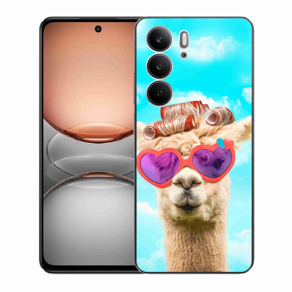 Zselés borítás mmCase a Realme C75 készülékhez - szemüveges láma