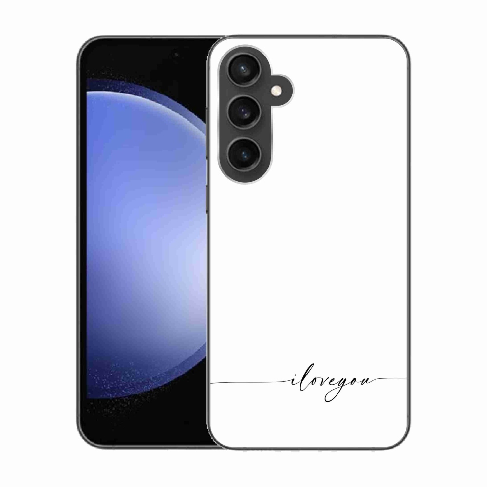 Gél borítás mmCase Samsung Galaxy S23 FE - I love you fehér háttérrel